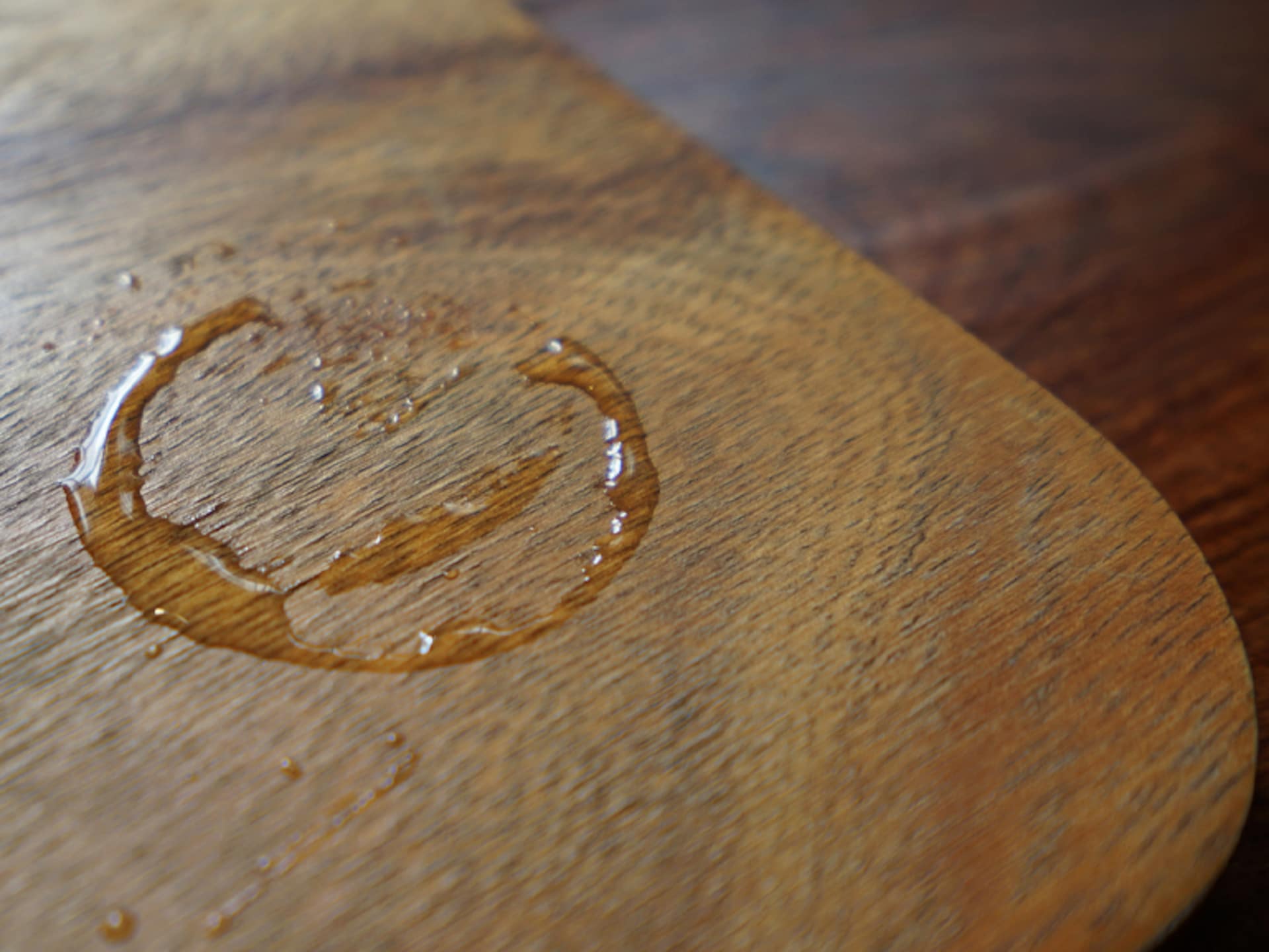 houten tafel vlekken